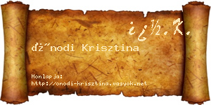 Ónodi Krisztina névjegykártya