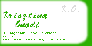 krisztina onodi business card